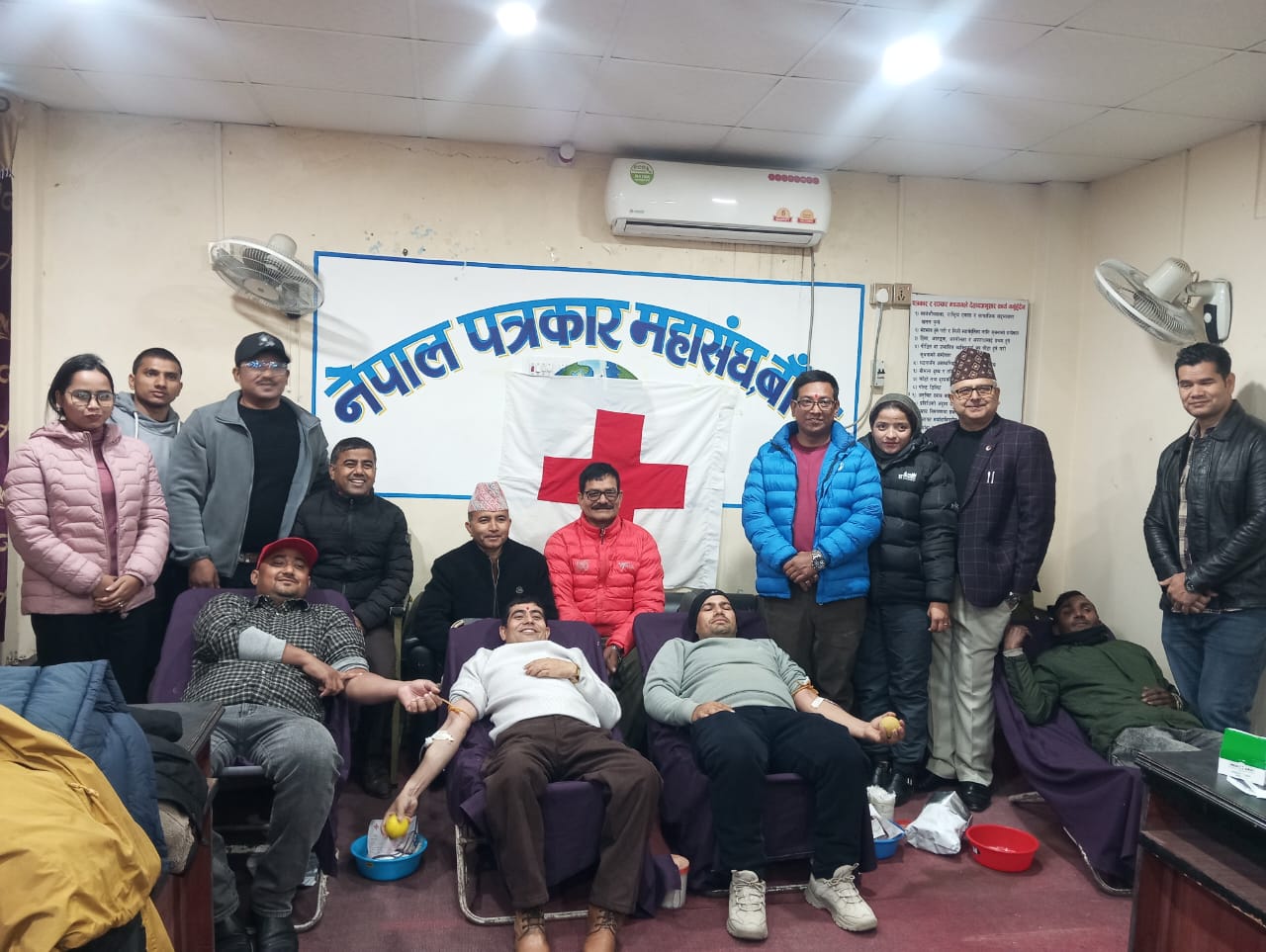 पत्रकार महासंघ बाँकेमा रक्तदानः ३० पिन्ट रगत संकलन